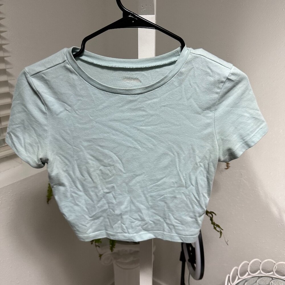 Light Blue Crop Top